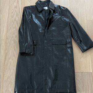 Frankie Shop Black Patent Leather Coat